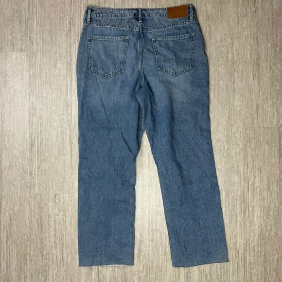 American Rag Cie Womens Jeans Cropped Wide Leg Distressed Size 9 NEW 100% Cotton - Picture 10 of 16